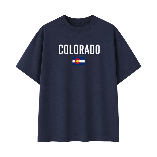 Collection 7 Colorado Essential Cotton T-Shirt - Navy Blue front