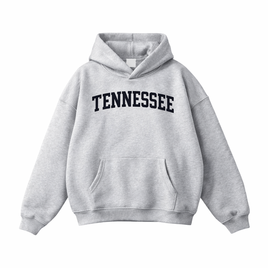 Collection 1 Tennessee Oversize Fleeced Hoodie - Flower Gray front