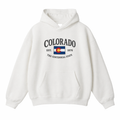 Collection 8 Colorado Oversize Fleeced Hoodie - White front