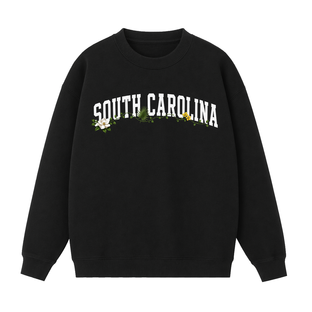 Collection 10 South Carolina Essential Heavyweight Crewneck Sweatshirt - Black front
