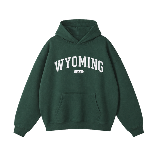 Collection 4 Wyoming Oversize Fleeced Hoodie - Eden Green front
