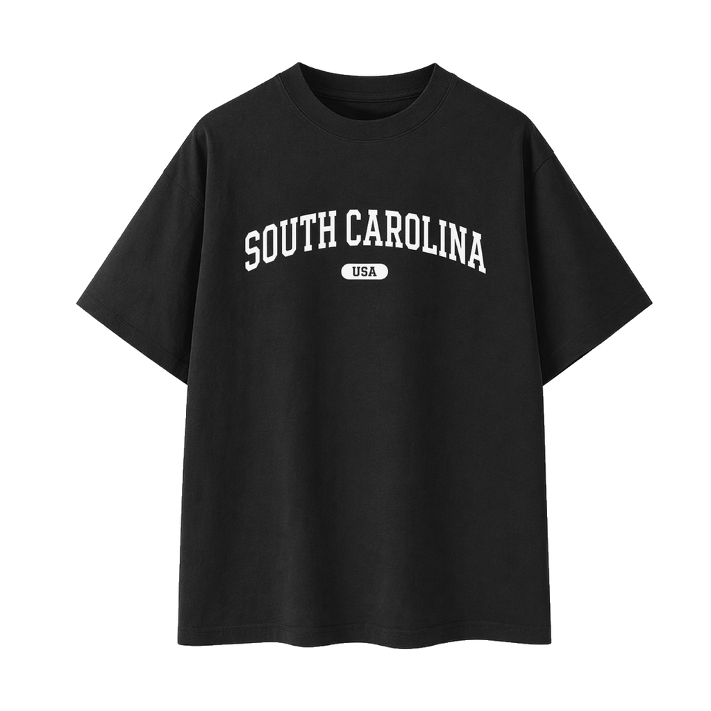 Collection 4 South Carolina Essential Cotton T-Shirt - Black front