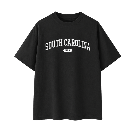 Collection 4 South Carolina Essential Cotton T-Shirt - Black front