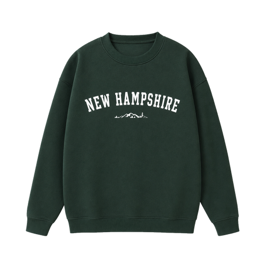 Collection 9 New Hampshire Essential Heavyweight Crewneck Sweatshirt - Dark Green front