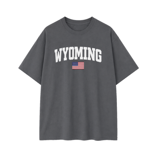 Collection 2 Wyoming Essential Cotton T-Shirt - Dark Gray front