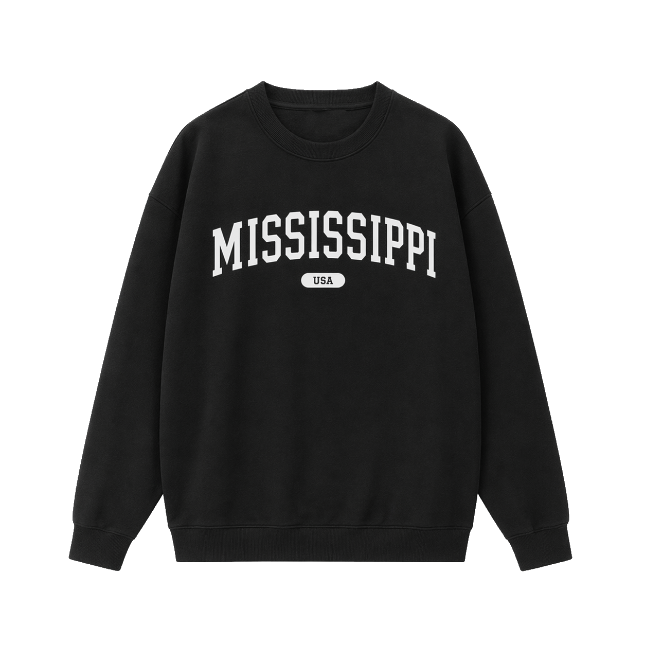 Collection 4 Mississippi Essential Heavyweight Crewneck Sweatshirt - Black front