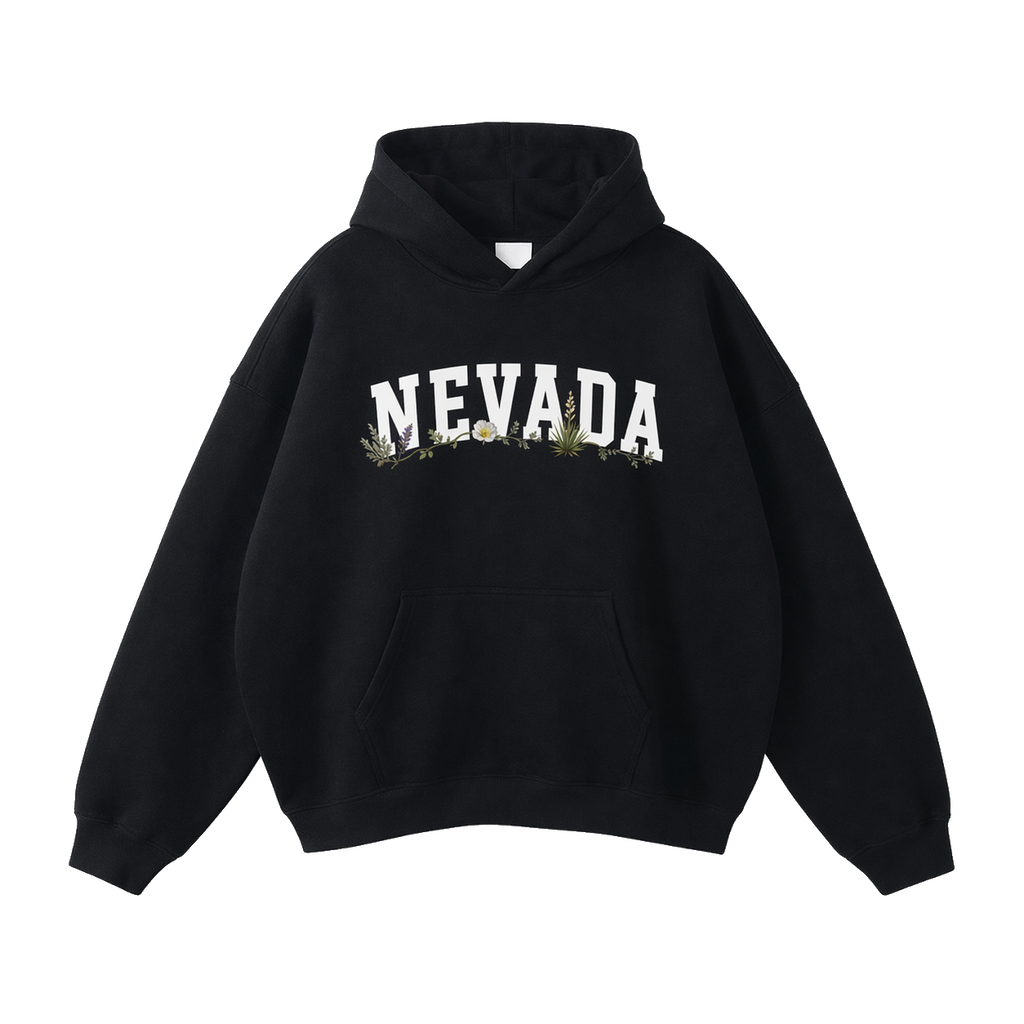 Collection 10 Nevada Oversize Fleeced Hoodie - Black front