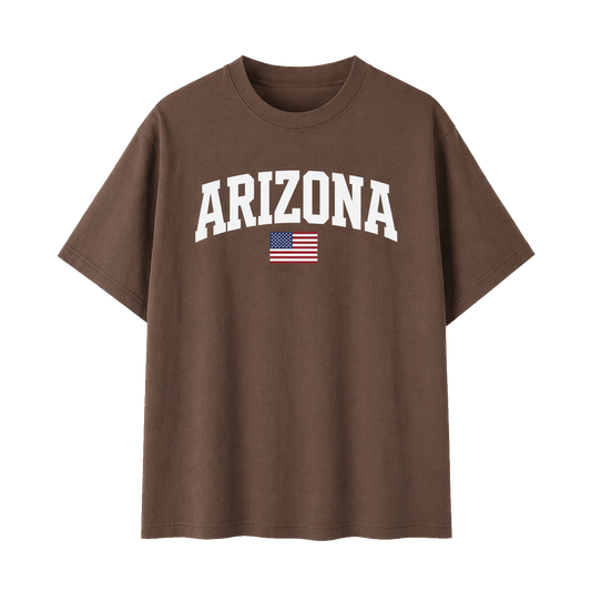 Collection 2 Arizona Essential Cotton T-Shirt - Coffee front