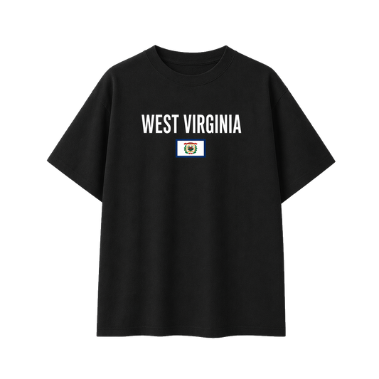 Collection 7 West Virginia Essential Cotton T-Shirt - Black front