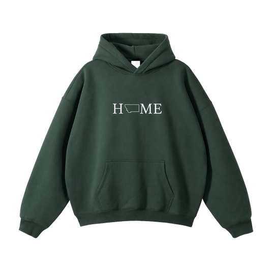 Collection 5 Montana Oversize Fleeced Hoodie - Eden Green front
