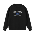 Collection 8 North Dakota Essential Heavyweight Crewneck Sweatshirt - Black front