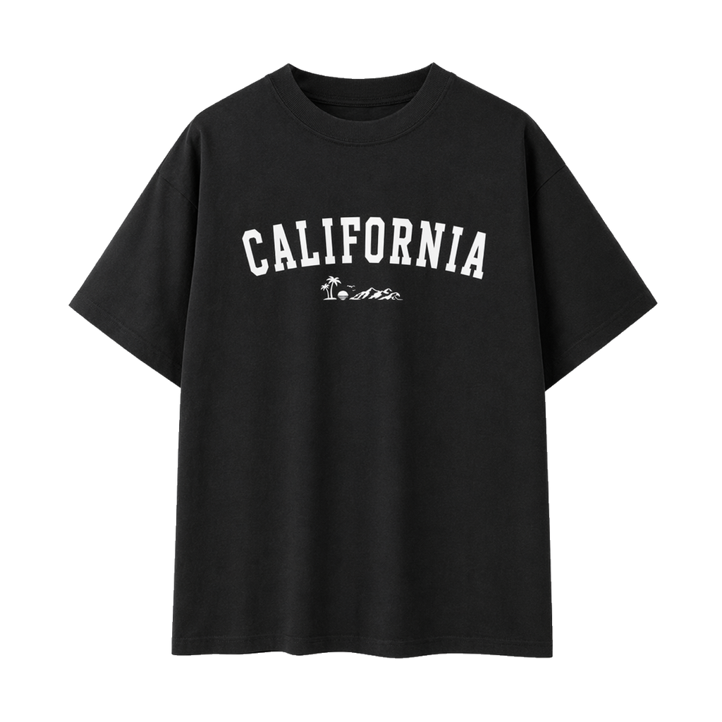 Collection 9 California Essential Cotton T-Shirt - Black front