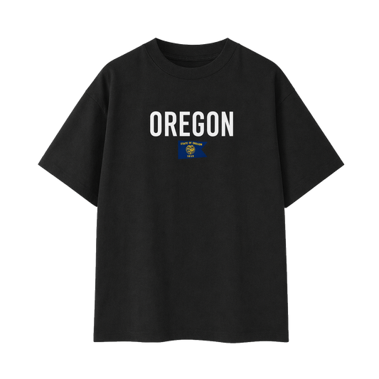 Collection 7 Oregon Essential Cotton T-Shirt - Black front