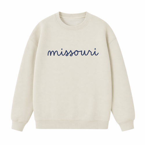 Collection 3 Missouri Essential Heavyweight Crewneck Sweatshirt - Cream front