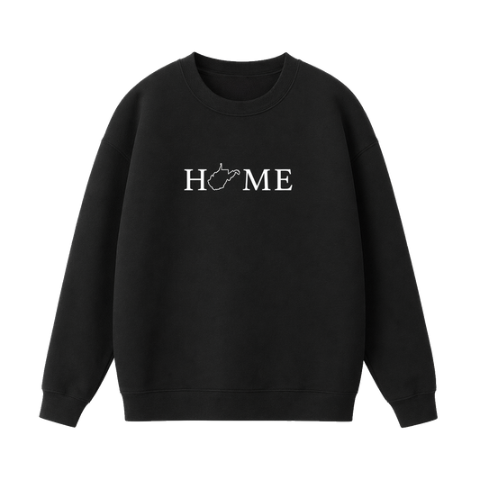 Collection 5 West Virginia Essential Heavyweight Crewneck Sweatshirt - Black front