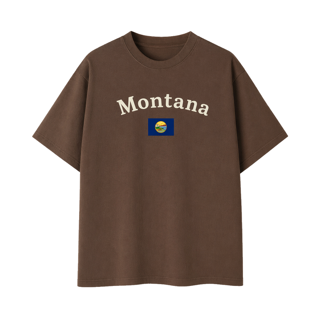 Collection 6 Montana Essential Cotton T-Shirt - Coffee front