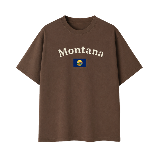 Collection 6 Montana Essential Cotton T-Shirt - Coffee front