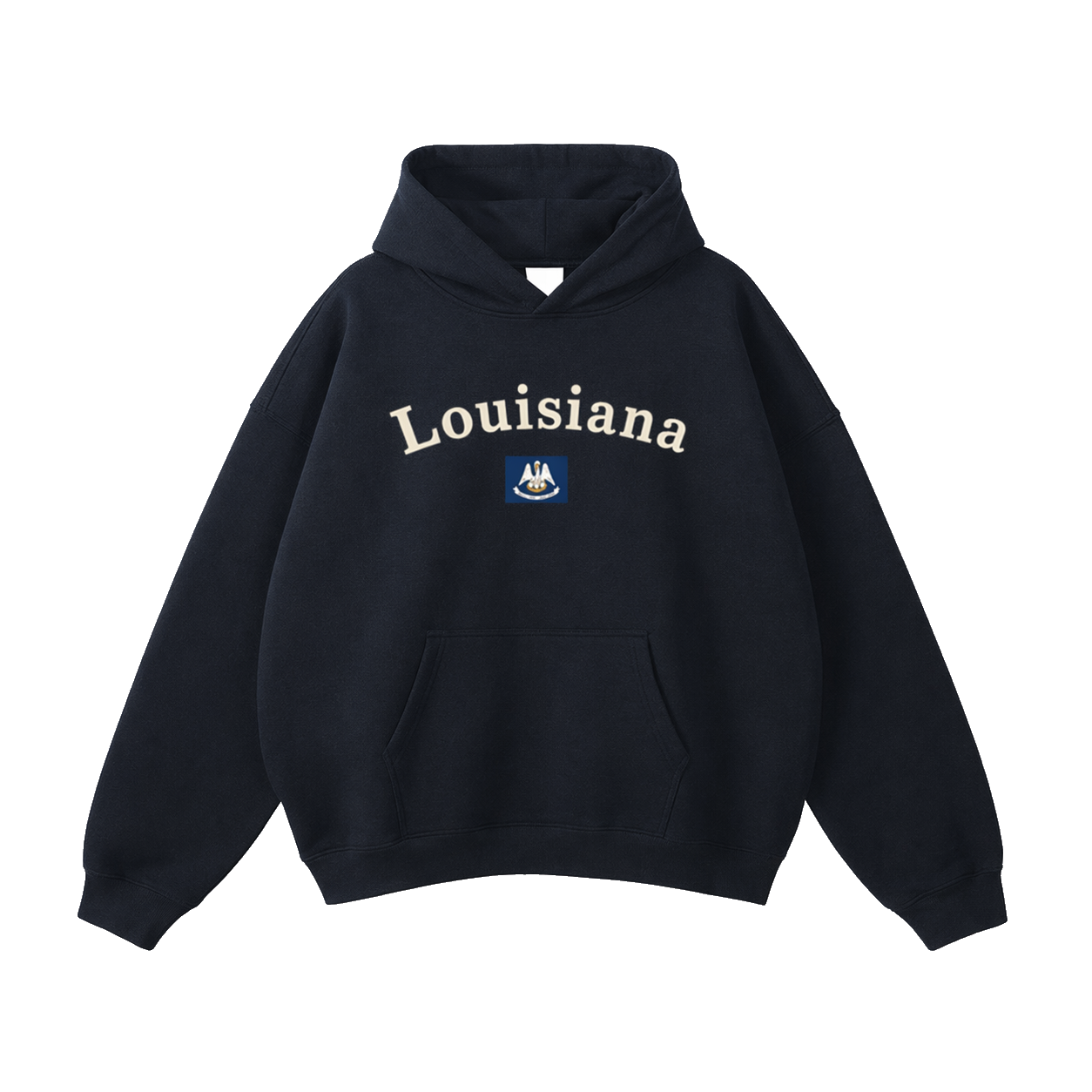 Collection 6 Louisiana Oversize Fleeced Hoodie - Black front