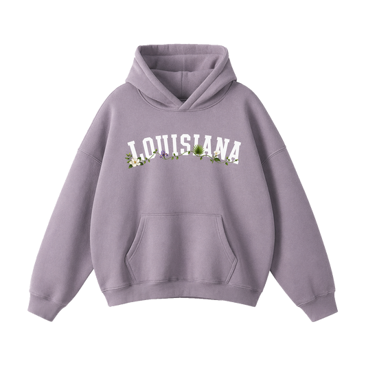 Collection 10 Louisiana Oversize Fleeced Hoodie - Light Purple front