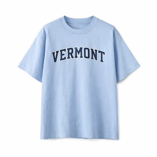 Collection 1 Vermont Essential Cotton T-Shirt - Light Blue front