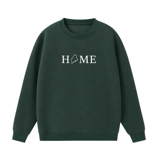 Collection 5 Maine Essential Heavyweight Crewneck Sweatshirt - Dark Green front