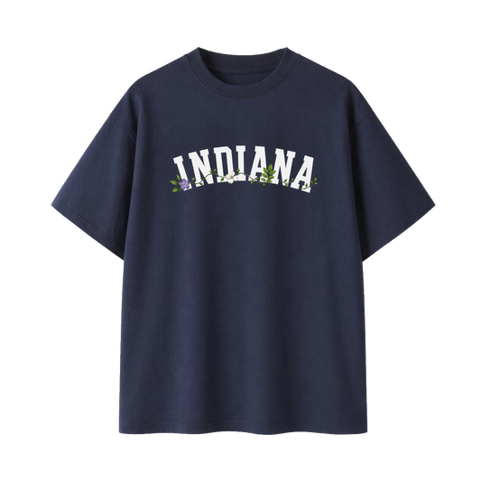 Collection 10 Indiana Essential Cotton T-Shirt - Navy Blue front