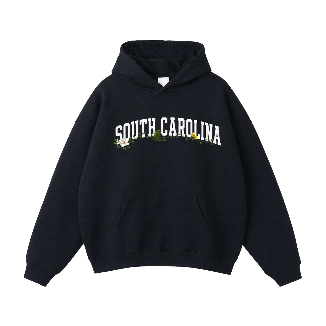 Collection 10 South Carolina Oversize Fleeced Hoodie - Black front