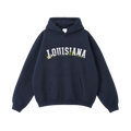 Collection 10 Louisiana Oversize Fleeced Hoodie - Navy Blue front
