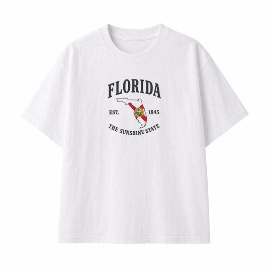 Collection 8 Florida Essential Cotton T-Shirt - White front
