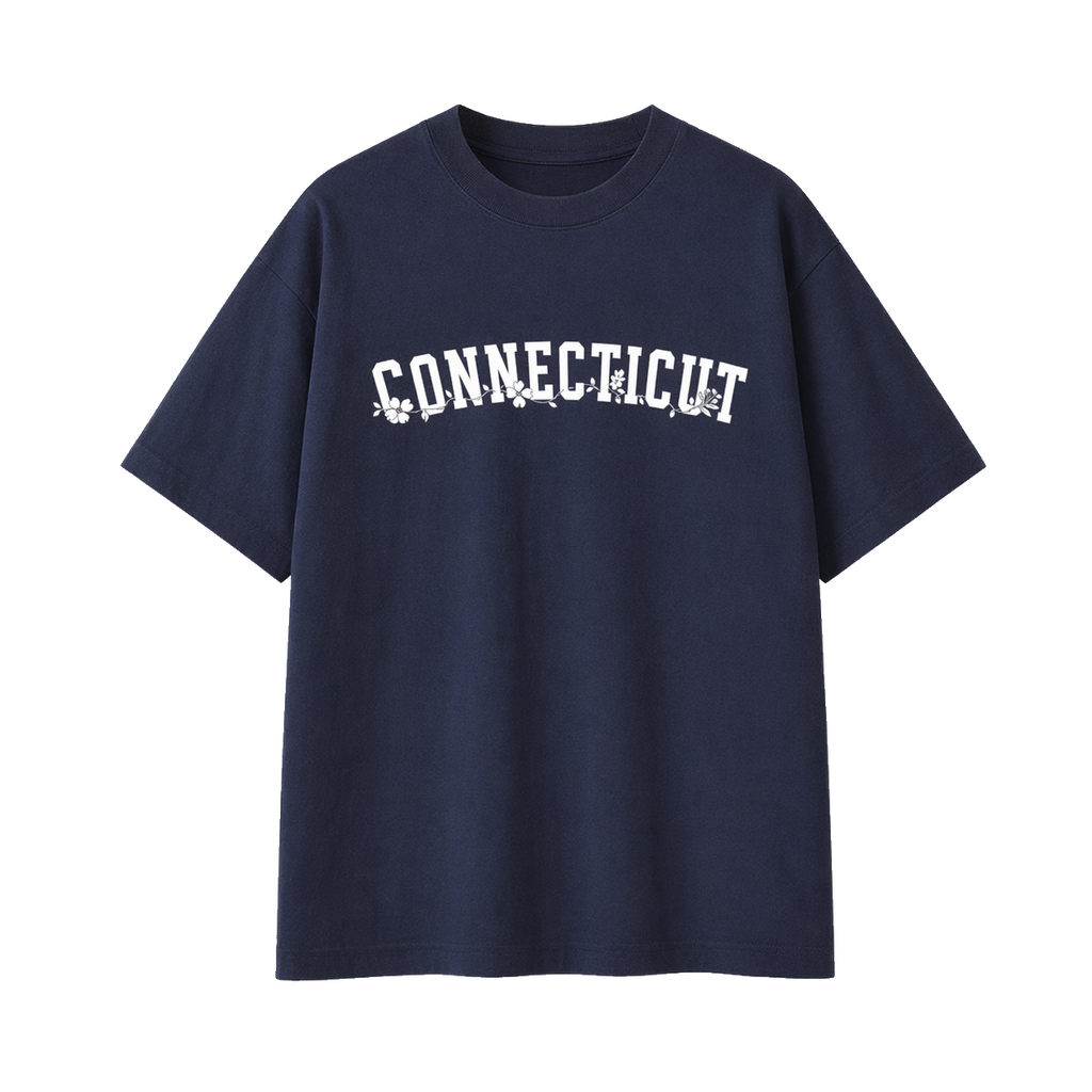 Collection 10 Connecticut Essential Cotton T-Shirt - Navy Blue front