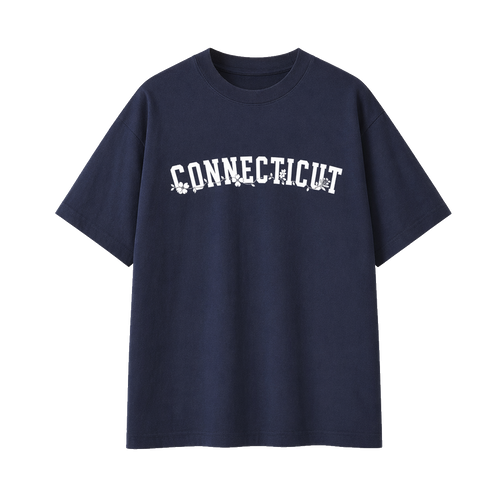 Collection 10 Connecticut Essential Cotton T-Shirt - Navy Blue front