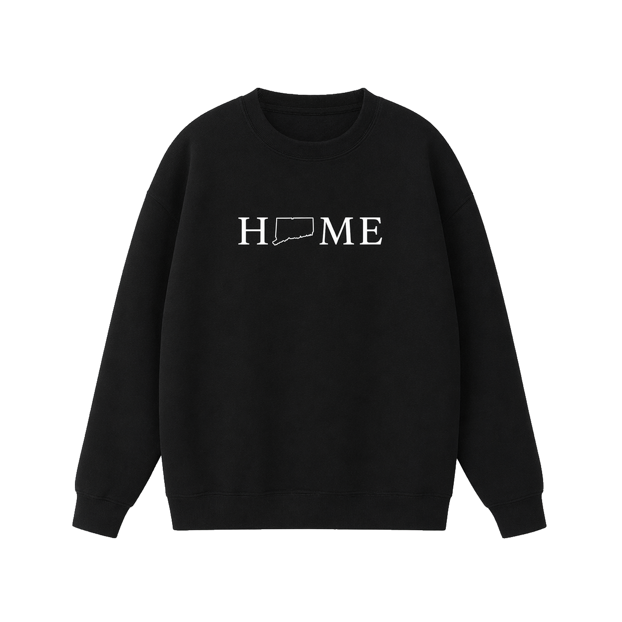 Collection 5 Connecticut Essential Heavyweight Crewneck Sweatshirt - Black front
