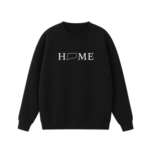 Collection 5 Connecticut Essential Heavyweight Crewneck Sweatshirt - Black front
