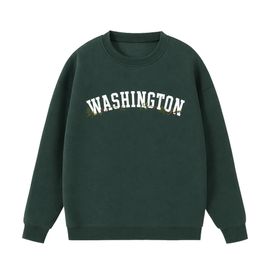 Collection 10 Washington Essential Heavyweight Crewneck Sweatshirt - Dark Green front