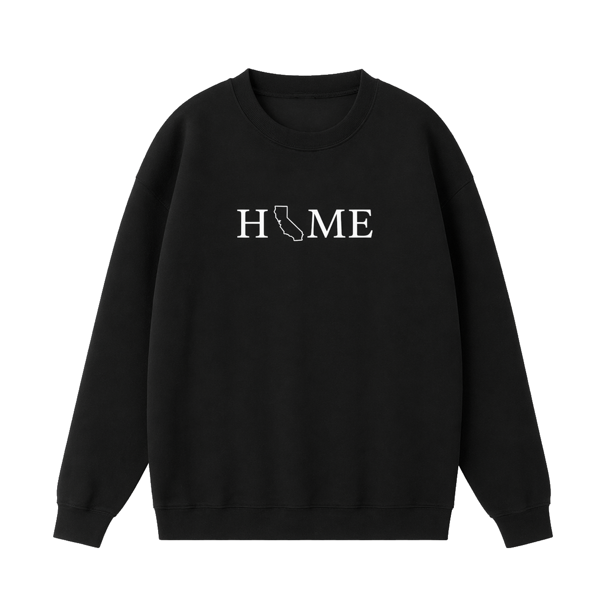 Collection 5 California Essential Heavyweight Crewneck Sweatshirt - Black front