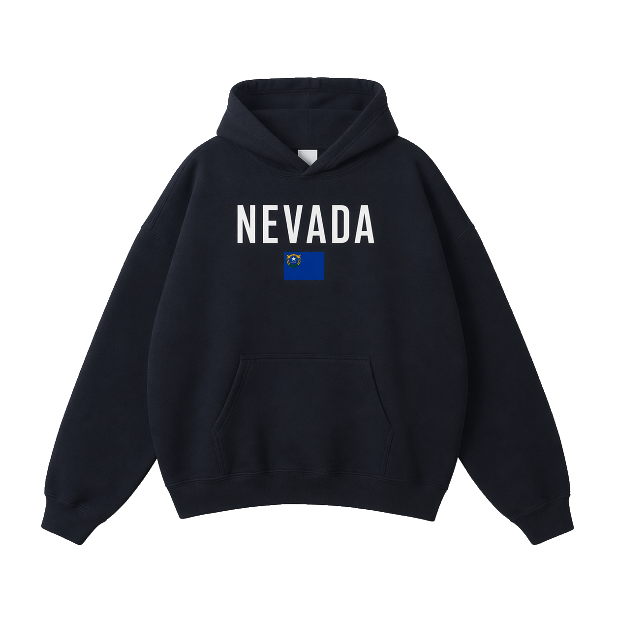 Collection 7 Nevada Oversize Fleeced Hoodie - Black front