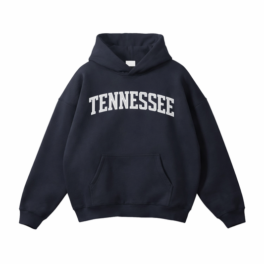 Collection 1 Tennessee Oversize Fleeced Hoodie - Black front