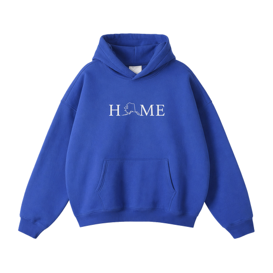 Collection 5 Alaska Oversize Fleeced Hoodie - Klein Blue front