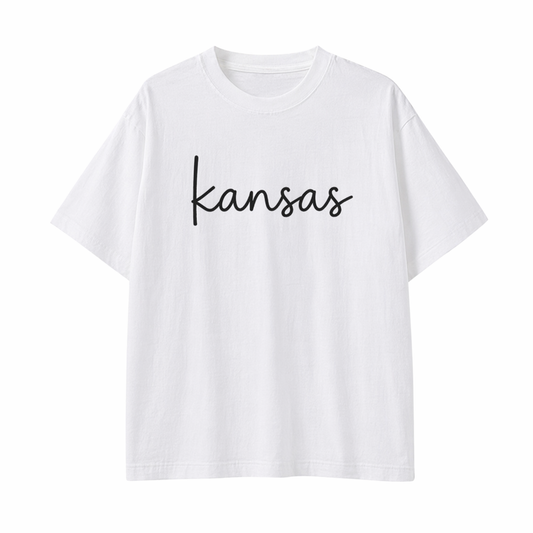 Collection 3 Kansas Essential Cotton T-Shirt - White front