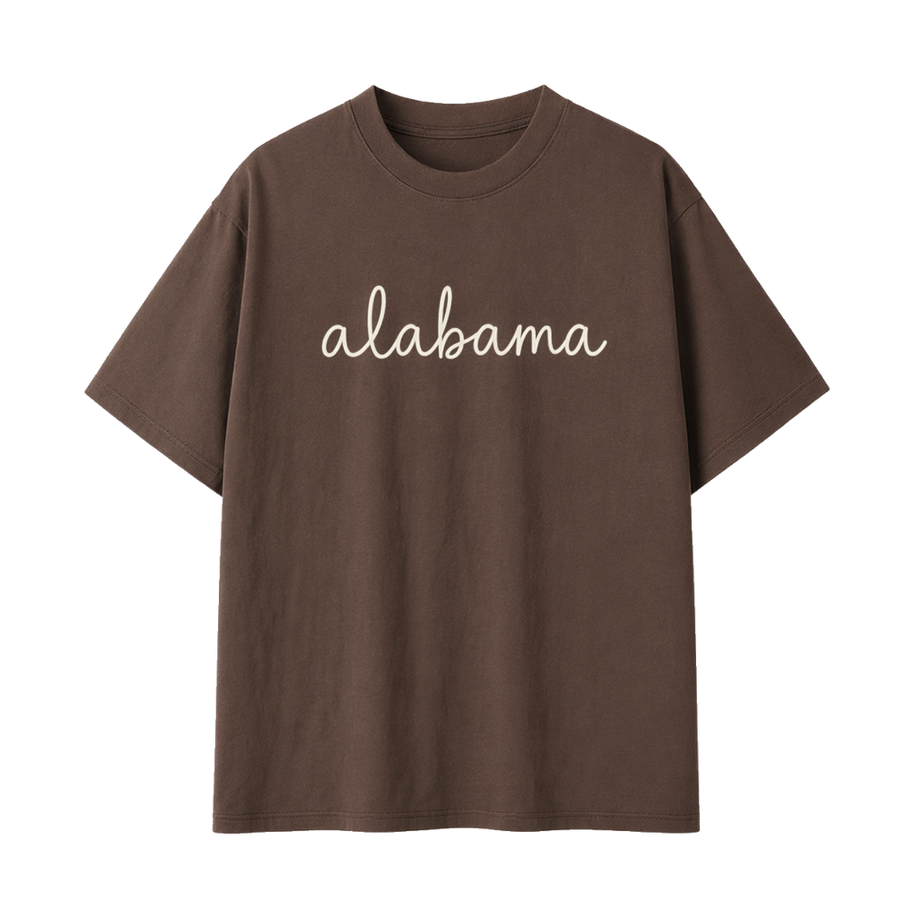 Collection 3 Alabama Essential Cotton T-Shirt - Coffee front