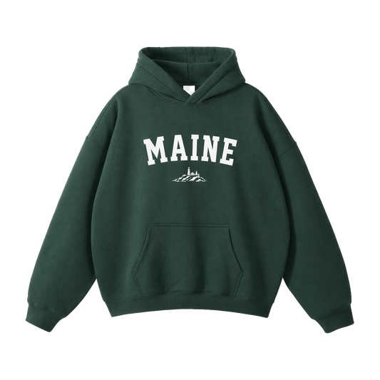 Collection 9 Maine Oversize Fleeced Hoodie - Eden Green front
