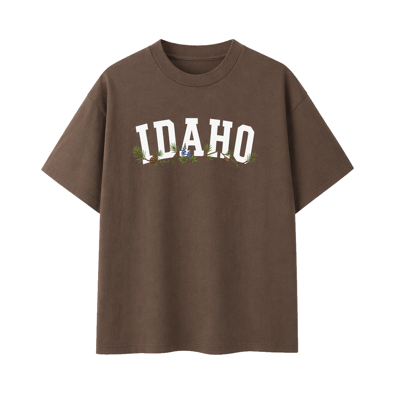 Collection 10 Idaho Essential Cotton T-Shirt - Coffee front