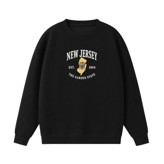 Collection 8 New Jersey Essential Heavyweight Crewneck Sweatshirt - Black front