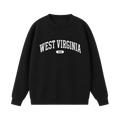 Collection 4 West Virginia Essential Heavyweight Crewneck Sweatshirt - Black front