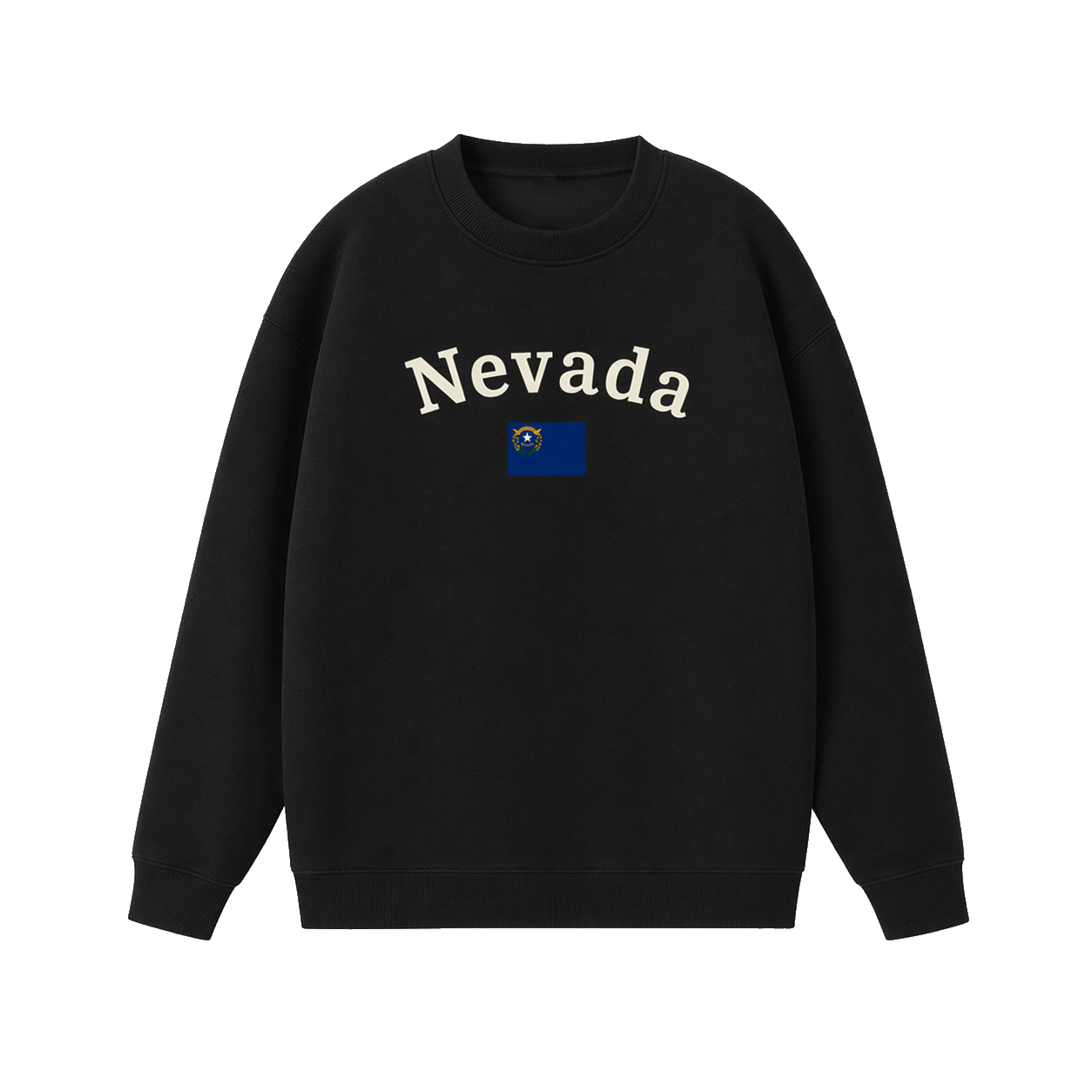 Collection 6 Nevada Essential Heavyweight Crewneck Sweatshirt - Black front
