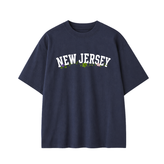 Collection 10 New Jersey Essential Cotton T-Shirt - Navy Blue front