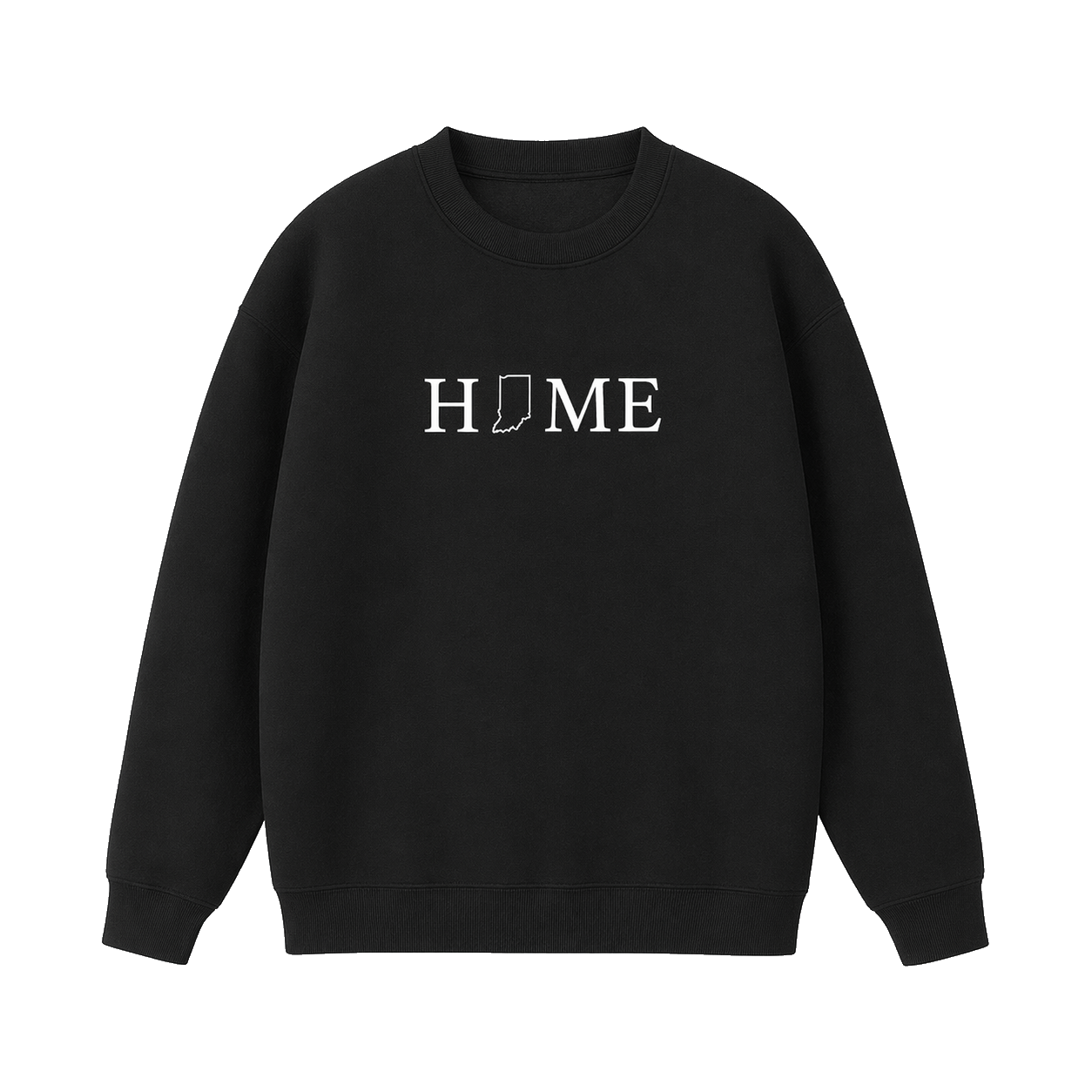 Collection 5 Indiana Essential Heavyweight Crewneck Sweatshirt - Black front