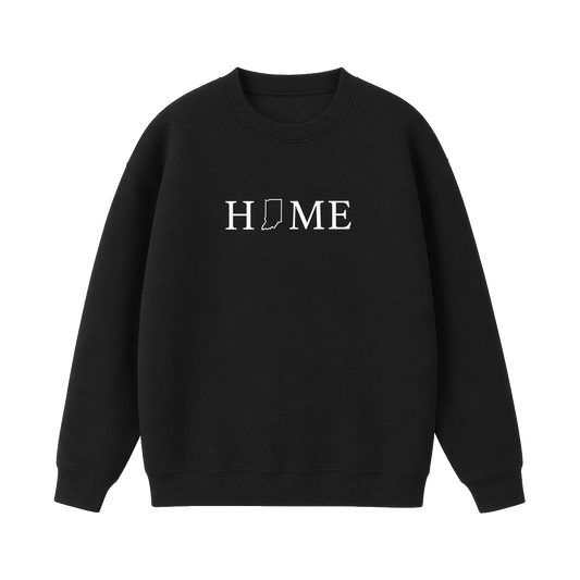 Collection 5 Indiana Essential Heavyweight Crewneck Sweatshirt - Black front