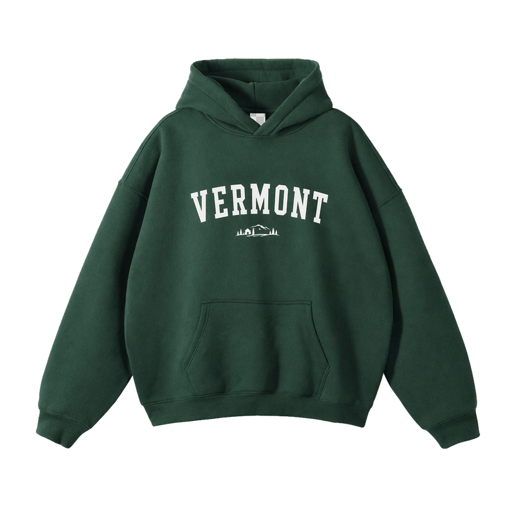 Collection 9 Vermont Oversize Fleeced Hoodie - Eden Green front