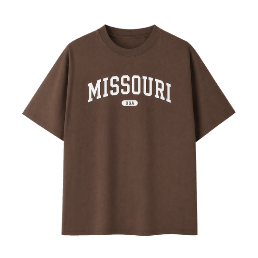 Collection 4 Missouri Essential Cotton T-Shirt - Coffee front